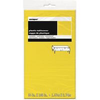 Sunflower Yellow Plastic Tablecover Rectangle 137cm x 274cm- main image