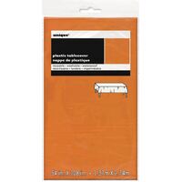 Pumpkin Orange Plastic Tablecover Rectangle 137cm x 274cm- main image