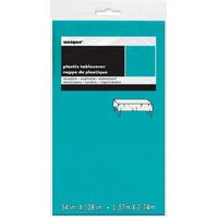 Caribbean Teal Plastic Tablecover Rectangle 137cm x 274cm- main image