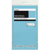 Powder Blue Plastic Tablecover Rectangle 137cm x 274cm- main image