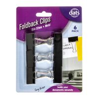 Clip Foldback Black Silver 32mm 6pk- main image