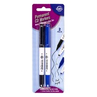 CD Marker Double Ended Mixed Black Blue Ink 2 Pack- main image