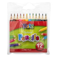 Coloured Pencils Half Length 12 Pack in PVC Wallet- main image