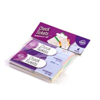 Ticket Check Book 1 to 100 - 4 Pack- main image