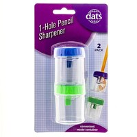 1-Hole Cylinder Pencil Sharpener 2 Pack- main image