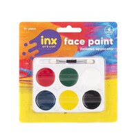 Paint Face Set with 6 Colours and Foam Brush- main image