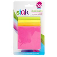 Stuk Super Sticky Notes 200 Pack - Assorted- main image