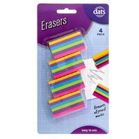 Eraser Rainbow Design 4 Pack- main image