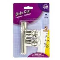 Clip Binder Silver 75mm 2 Pack- main image