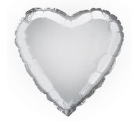 Silver Heart 45cm Foil Balloon- main image