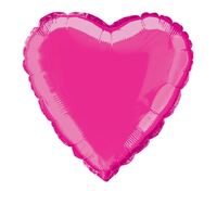 45cm Hot Pink Heart Foil Balloon- main image