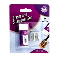 Pencil Metal Sharpener 2 Hole with Eraser Set- main image