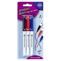 Whiteboard Markers Mixed Black Blue Red Ink Pen Style - 3 Pack- main image