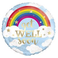45cm Rainbow Get Well Soon Foil Balloon- main image