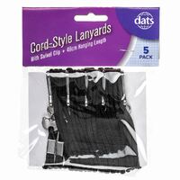 Dats Cord Style 5pk Lanyards With Swivel Clip 46cm- main image