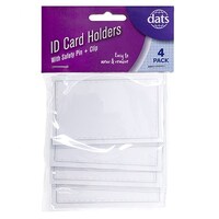 Badge ID Card Holder Clip On 4 Pack- main image