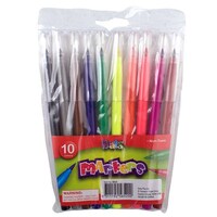 Brush Tip Coloured Markers 10 Pack- main image