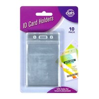 Card Holder ID Soft Vertical 63x105mm Clear 10 Pack- main image