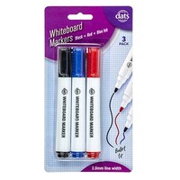 Marker Whiteboard Assorted Black Blue Red Ink 3 Pack- main image