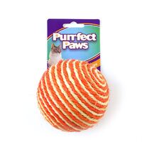 Purrfect Paws Cat Toy Sisal Ball 9cm- main image