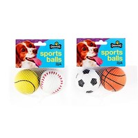 Dog Toy Rubber Sports Balls - 2 Pack- main image