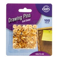 Drawing Pins Gold Colour 100 Pack- main image