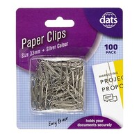 Silver Paper Clips Size 33mm 100 Pack- main image