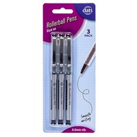 Pen Rollerball Black Ink 3 Pack- main image