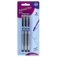 Rollerball Pens Blue Ink 3 Pack- main image