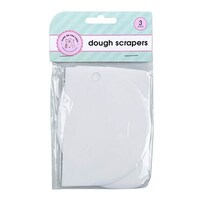Cake Dough Scraper Plastic Set of 3 White- main image