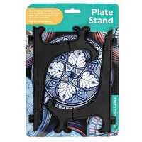 Plastic Plate Stand 19cmH Folding Black - 2 Pack- main image