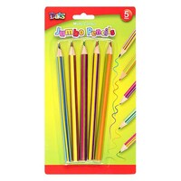 Multi-Colour Jumbo Pencils 5 Pack- main image