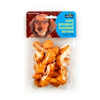 Chompers Dog Mini Smoked Knotted Bones 6cm 10pk 100g- main image