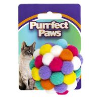 Cat Toy Colourful Pom Pom Ball - main image