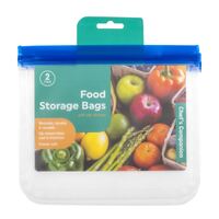 Food Storage Zipper Bag - 2 Pack 21.5cm x 18cm- main image