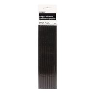 Black Foil 10 Paper Straws- main image