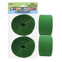 Crepe Streamers Emerald Green 2 Pack- main image