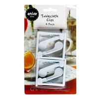 Tablecloth Clips White 4 Pack- main image