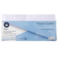 White DL Size Envelopes Peel & Seal Lining 80gsm 100 Pack- main image