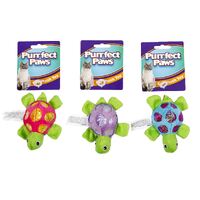 Purrfect Paws Cat Toy Plush Turtle with Shimmer - Randomly Selected- main image