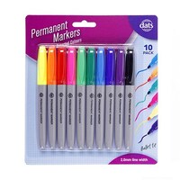 Marker Permanent Assorted Colours 10 Pack- main image