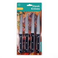 Steak Knives with Black Handles 22cm - 4 Pack- main image