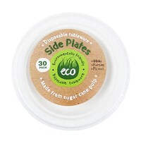 Eco Friendly Side Plate 18cm White 30 Pack- main image