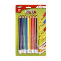 Erasable Colour Pencils With Eraser 12 Pack- main image