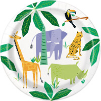 Animal Safari Paper Plates 23cm 8 Pack- main image