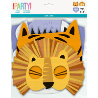 Animal Safari Paper Masks 8 Pack- main image