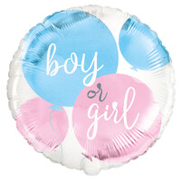 45cm Baby Reveal "Boy Or Girl" Foil Balloon- main image