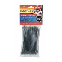 100pce Cable Ties-2.5x100mm-Black- main image
