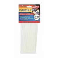 100pce Cable Ties-2.5x100mm-White- main image