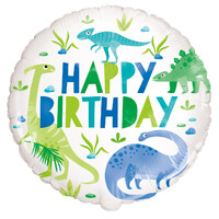 Dinosaur - Happy Birthday Foil Balloon 45cm- main image